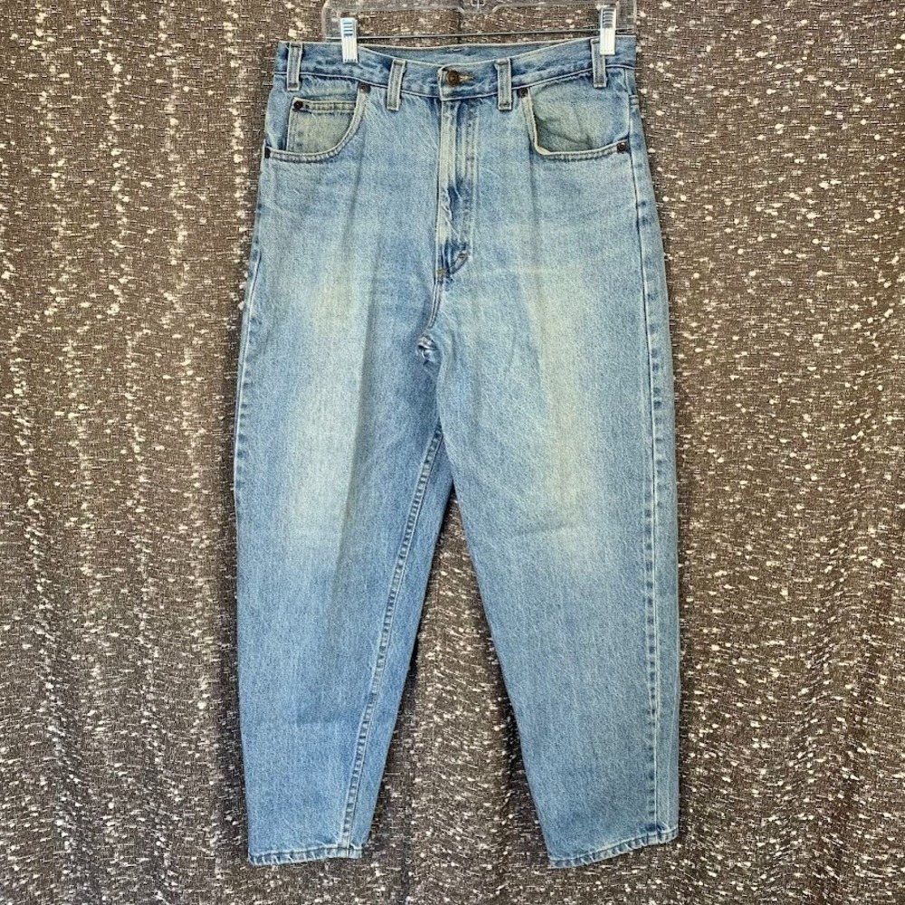 Vintage Classic Style Denim Blue Jeans Tapered Leg Men's‎ 34x30
